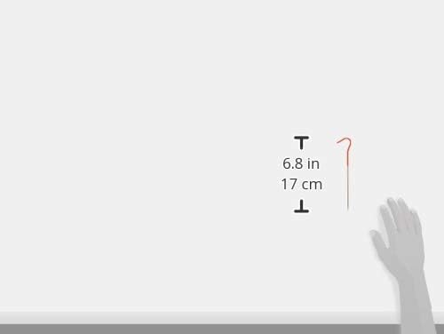 Vargo Titanium Shepherds Hook Stake with Fluorescent Orange Head (6 Pack) | Camping Tent Stakes | 0.3 Ounces (8 Grams) 6.5” L x 0.14” D (165 x 3.5mm) | Ultralight Durable Tent pegs | Model T-117