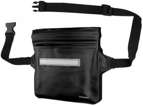Waterproof Waist Pouch 2-Pack | Beach Accessories Fanny Pack for Swimming Snorkeling Sailing Kayaking Beach Pool Water Parks | Keep Your Phone Wallet Safe and Dry (White & Black)