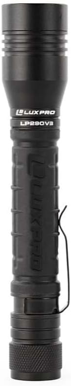 LUXPRO LP290V3 LED Flashlight - Bright 300 Lumens with 3 Light Modes - Aircraft-Grade Aluminum with IPX4 Waterproof Protection & Patented TackGrip - Camping, Outdoor, Home - Batteries Included