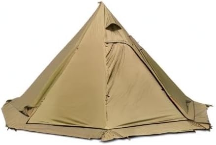PRESELF 3 Person Lightweight Tipi Hot Tent with Fire Retardant Flue Pipes Window Teepee Tents for Family Team Outdoor Backpacking Camping Hiking