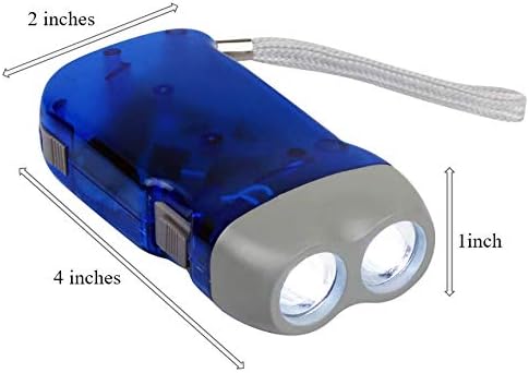 Evelots Hand Crank Emergency Flashlights -48 Pack- Camping , Home , Car - Double LED Bright Lights - Great for Hiking , Outdoor Sports , Power Outage Easy to Use