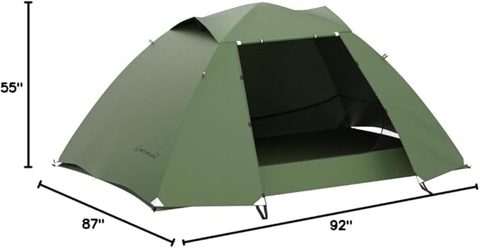 Clostnature Polaris Lightweight Backpacking Tent - 1/1.5/2/3/4/6 Person Ultralight Waterproof Camping Tent, 3 Season Large Size Easy Setup Tent for Family, Outdoor, Hiking and Mountaineering