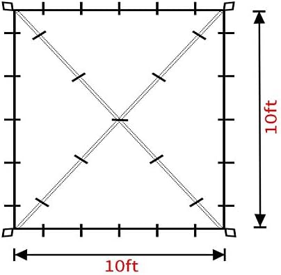 Gold Armour Rainfly Tarp Hammock, Premium 14.7ft/12ft/10ft/8ft Rain Fly Cover, Waterproof Ultralight Camping Shelter Canopy, Survival Equipment Gear Camping Tent Accessories (OD Green 10ft x 10ft)