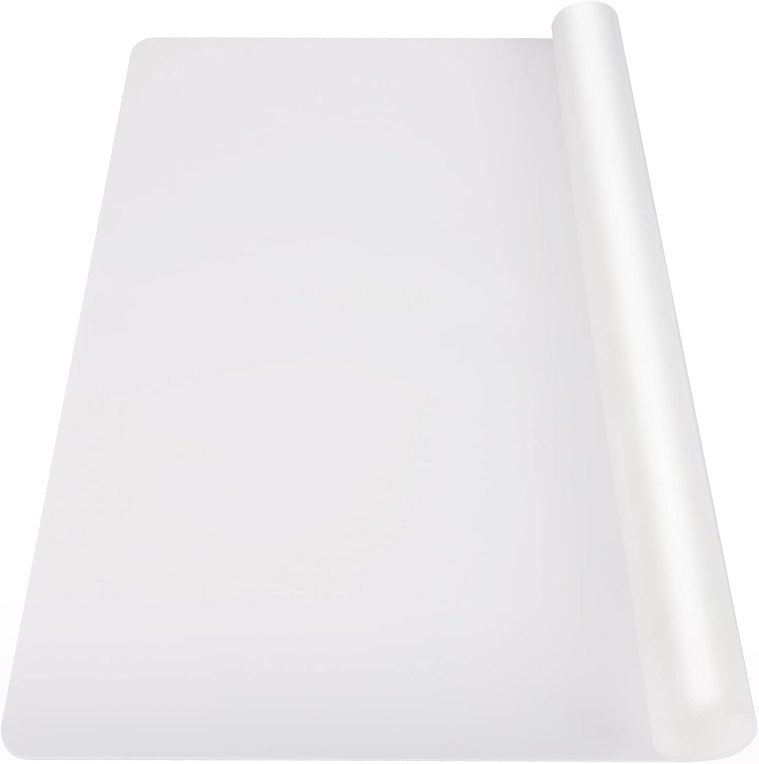 Ewen 39.4x23.5in 2mm Extra Large Silicone Mat, Thick Heat Resistant Placemat Silicone Mats for Kitchen Counter, Bar Workbench Table Protector Cover Pad for Air Fryer Coffee Maker Stove Translucent