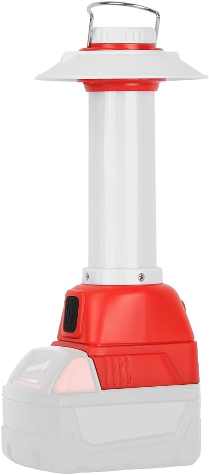8W 800LM Lantern for Milwaukee 18V M18 Li-Ion Outdoor Portable Camping Lantern with Hook, USB & Type-C Output, Emergency Light, Perfect for Camping, Hiking, and Outdoor Activities(Tool Only)