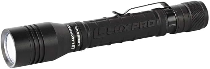 LUXPRO LP290V3 LED Flashlight - Bright 300 Lumens with 3 Light Modes - Aircraft-Grade Aluminum with IPX4 Waterproof Protection & Patented TackGrip - Camping, Outdoor, Home - Batteries Included