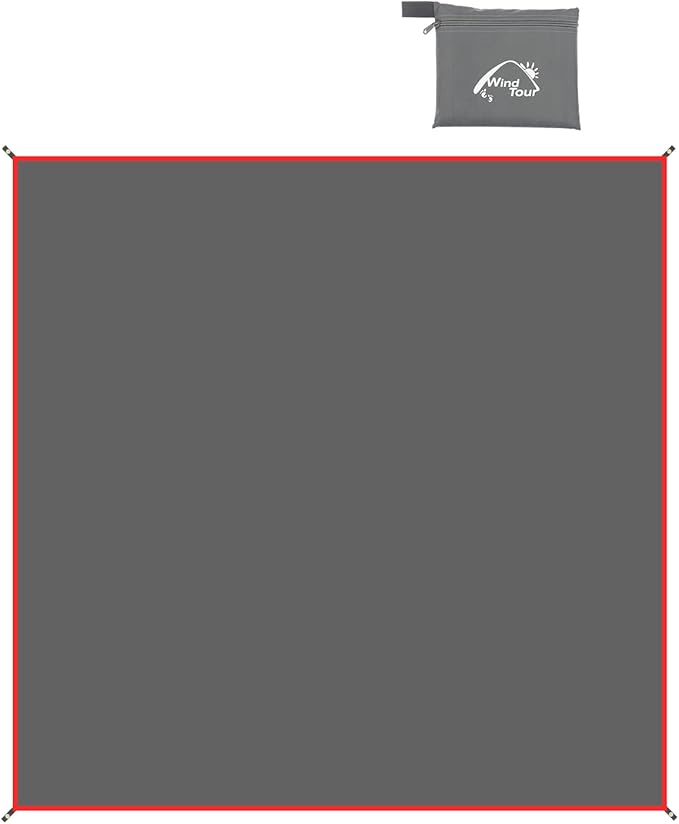 Wind Tour Portable Multifunctional Outdoor Camping Tarp Groundsheet Footprint Lightweight Floor and Ground Tarps for Camping Hiking with Carry Bag (118" x 118")