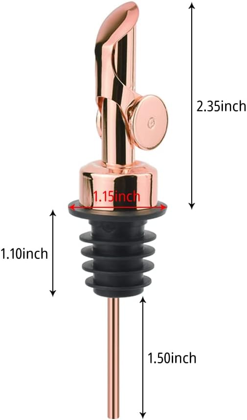 MEETSWEET Olive oil dispenser spout, pour spouts，304stainless steel automatic opening and closing spout, leak-proof, for olive oil, vinegar, wine and other liquid bottles (304black 2pcs)…