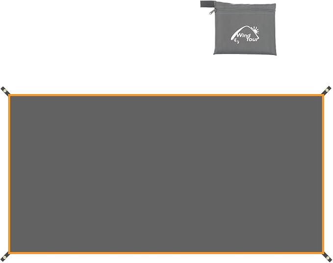 Wind Tour Portable Multifunctional Outdoor Camping Tarp Groundsheet Footprint Lightweight Floor and Ground Tarps for Camping Hiking with Carry Bag (41.3" x 83")