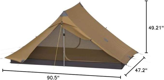 LANSHAN Ultralight Tent 3-Season Backpacking Tent for 1-Person or 2-Person Camping, Trekking, Kayaking, Climbing, Hiking