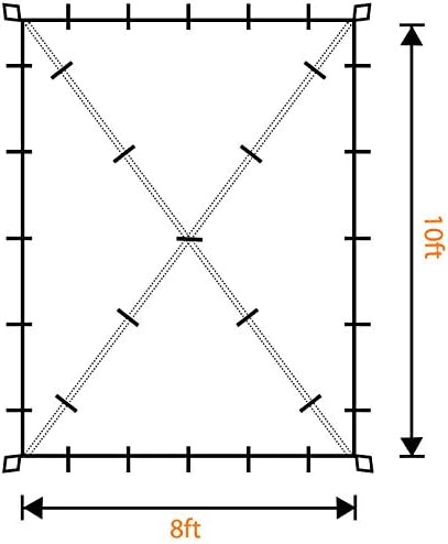 Gold Armour Rainfly Tarp Hammock, Premium 14.7ft/12ft/10ft/8ft Rain Fly Cover, Waterproof Ultralight Camping Shelter Canopy, Survival Equipment Gear Camping Tent Accessories (OD Green 10ft x 8ft)