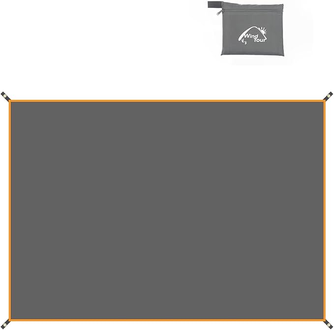 Wind Tour Portable Multifunctional Outdoor Camping Tarp Groundsheet Footprint Lightweight Floor and Ground Tarps for Camping Hiking with Carry Bag (57" x 83")