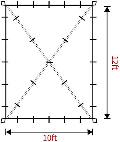 Gold Armour Rainfly Tarp Hammock, Premium 14.7ft/12ft/10ft/8ft Rain Fly Cover, Waterproof Ultralight Camping Shelter Canopy, Survival Equipment Gear Camping Tent Accessories (Black 12ft x 10ft)