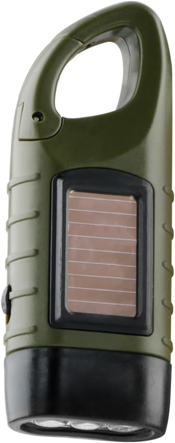 TOCH Hand Crank Solar Powered Flashlight LED Flashlight Emergency Lights for Outdoor Sports Hiking Camping