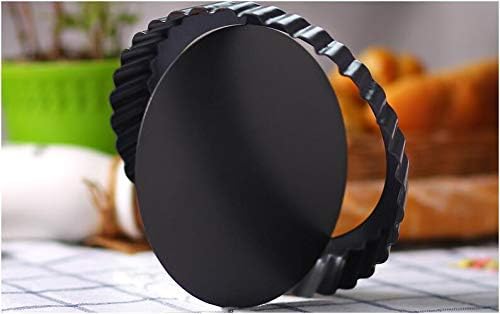 Tart Flan Pie Pan Nonstick Heavy Duty 10 Inch Quiche Cheese Molds With Removable Loose Bottom Fluted