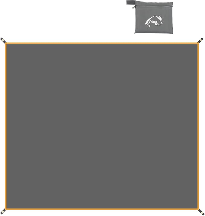 Wind Tour Portable Multifunctional Outdoor Camping Tarp Groundsheet Footprint Lightweight Floor and Ground Tarps for Camping Hiking with Carry Bag (70.6"*83")