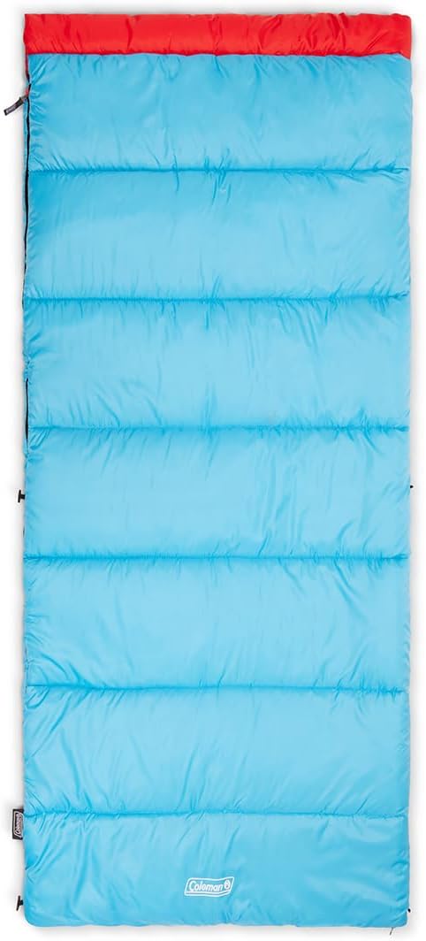 Coleman Flatlands Sleeping Bag, Made from 100% Recycled Material, Cool Weather Adult Sleep Sack