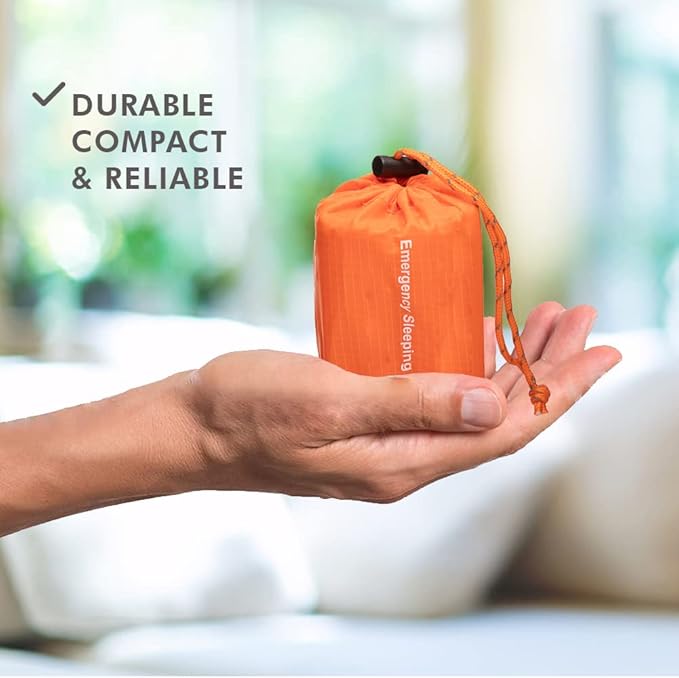 NovaMedic Emergency Survival Sleeping Bag 5 Pack, 84"x36", Waterproof Thermal Bivy Sack for Camping, Hiking, Outdoor, Activities & Travel, Durable, Lightweight & Compact Blanket