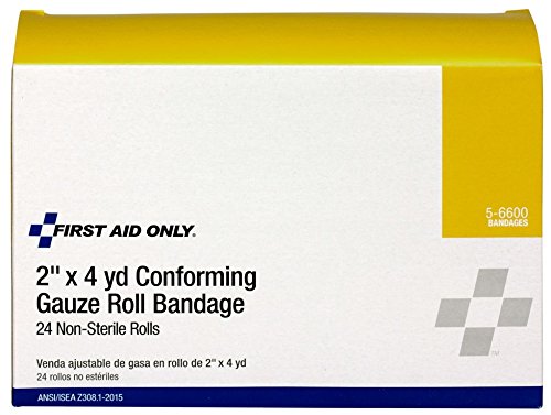 First Aid Only 5-6600 Stretch Gauze Bandage, 4-Yard Stretched Length x 2-Inch Width (Box of 24)
