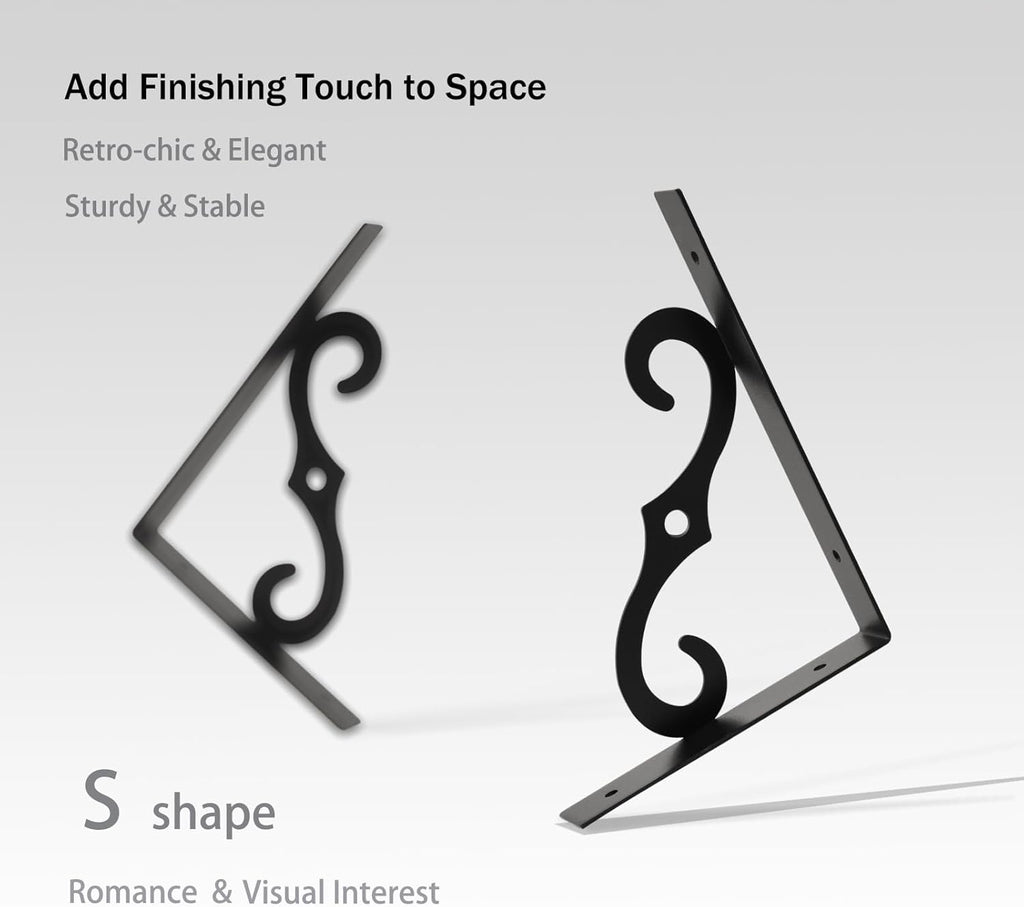 DINZI LVJ Long Wall Shelves, 31.5 Inch Large Floating Shelves Set of 2, Wide Display Shelf Wall Mounted with Brackets, Easy Hanging for Living Room, Toilet, Office, Bedroom, Espresso