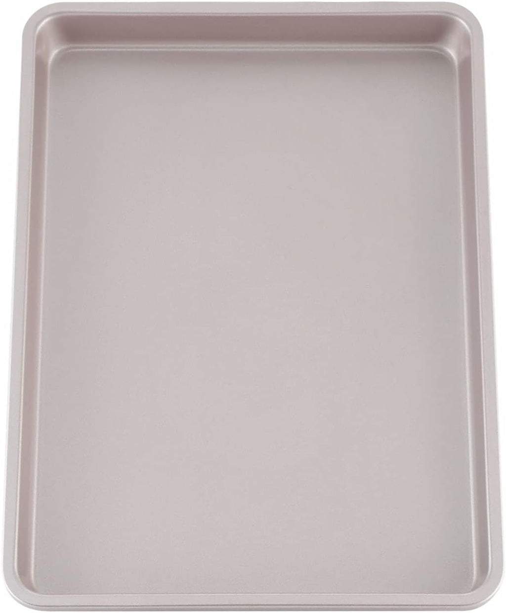 CHEFMADE 13-Inch Rimmed Baking Pan, Non-Stick Carbon Steel Cookie Sheet Pan for Oven Roasting Meat Bread Jelly Roll Battenberg Pizzas Pastries 9.7" x 13.6" x 1" (Champagne Gold)