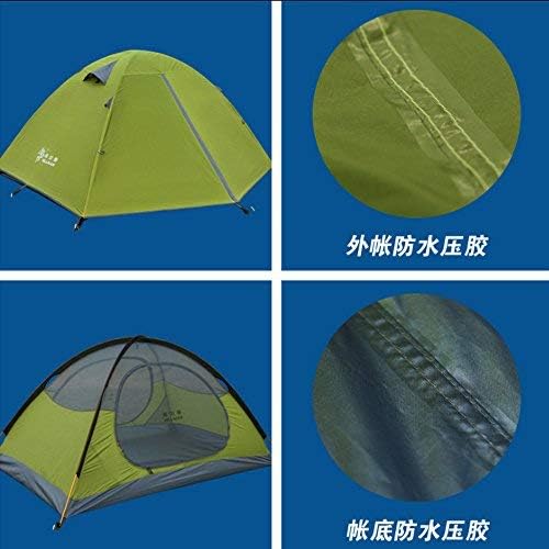 3-4 Season 2 3 Person Lightweight Backpacking Tent Windproof Camping Tent Awning Family Tent Two Doors Double Layer with Aluminum rods for Outdoor Camping Family Beach Hunting Hiking Travel