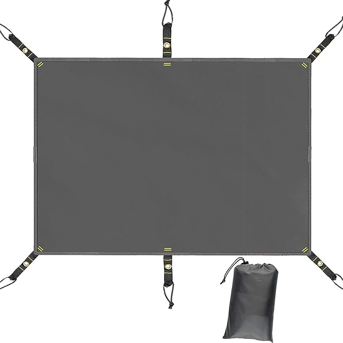 Tent Footprint Waterproof PU 3000 Easy Set up Heavy Duty Ultralight Tent Footprint for Camping,Hiking, Backpacking, Hammock, Beach Grey