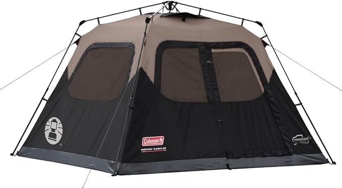 Coleman Instant Tent with 1-Minute Setup, 4/6/8/10 Person Tent with Pre-Attached Poles, Air Vent, & Carry Bag