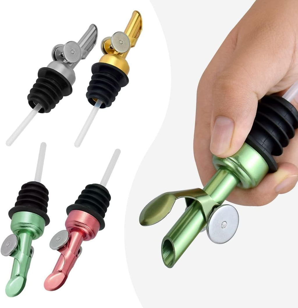 MEETSWEET Olive oil dispenser spout, pour spouts，stainless steel automatic opening and closing spout, leak-proof, for olive oil, vinegar, wine and other liquid bottles (golden)…