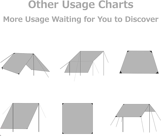 Azarxis Waterproof Camping Tent Tarp Hammock Rain Fly Footprint Ground Cloth Shelter Sunshade Beach Picnic Blanket Mat for Outdoor Camping Park Lawn