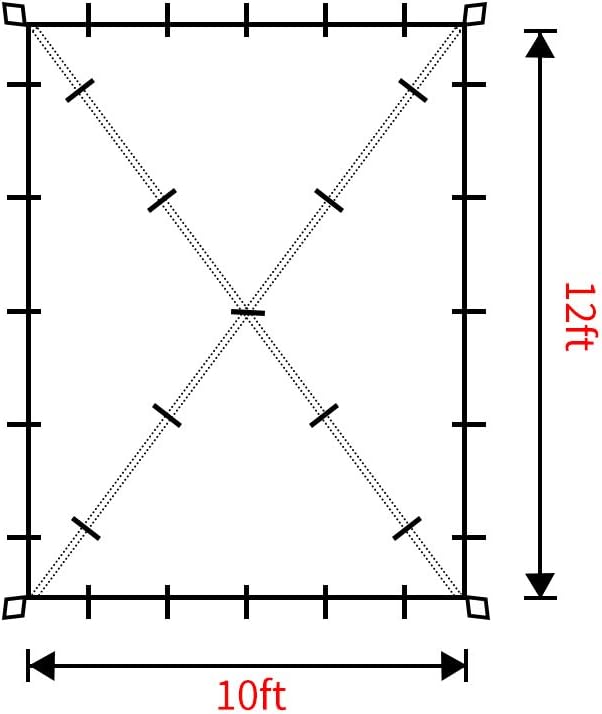 Gold Armour Rainfly Tarp Hammock, Premium 14.7ft/12ft/10ft/8ft Rain Fly Cover, Waterproof Ultralight Camping Shelter Canopy, Survival Equipment Gear Camping Tent Accessories (OD Green 12ft x 10ft)