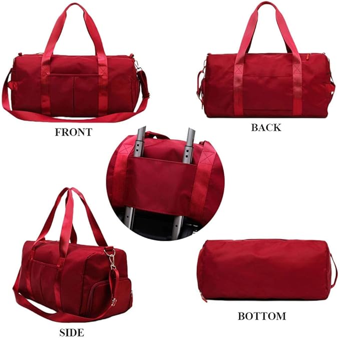 KARRESLY Sports Gym Bag for Women or Men Travel Duffel Bag with Wet Pocket and Shoes Compartment for Training Swim Yoga(Light purple) free size