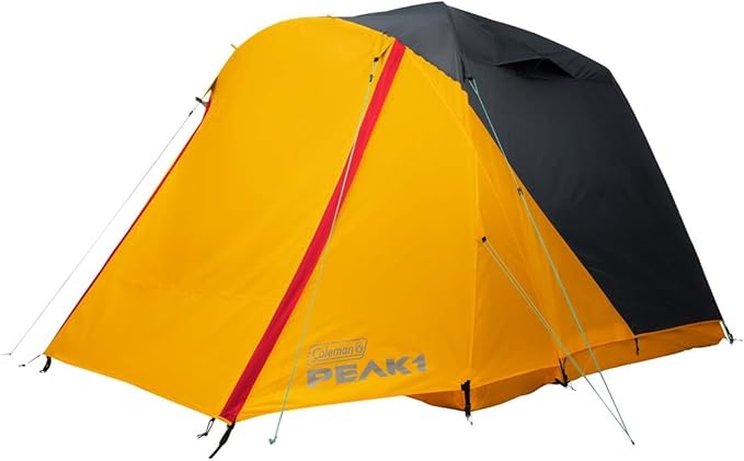 Coleman PEAK1 Premium Backpacking Tent, Waterproof Fabric with 2,000mm Waterhead Rating can Withstand Winds up to 45 MPH; Wide Door, Star View Window, & Footprint Included, 1/2/3/4/6 Person Tent