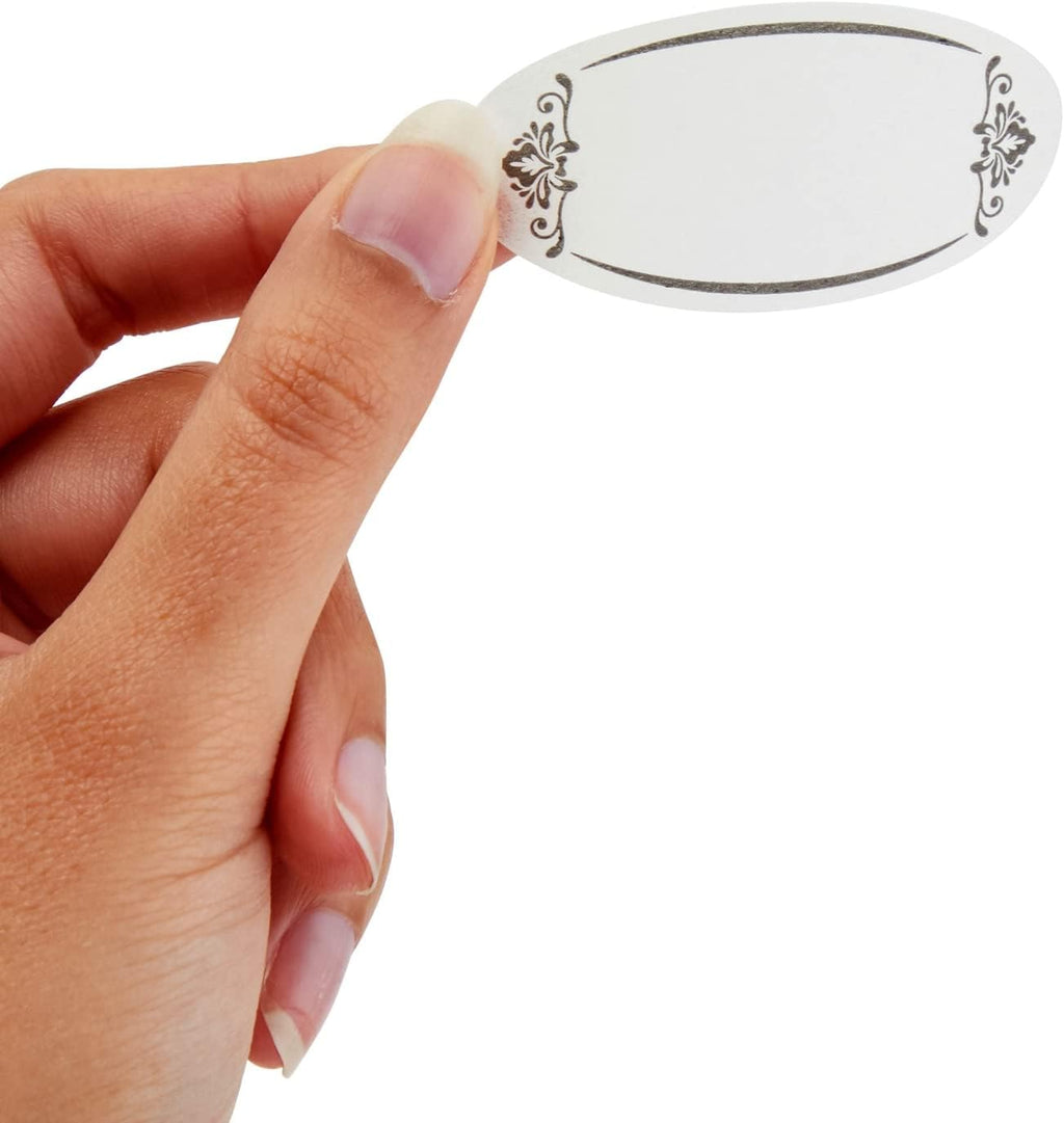 Juvale 300-Piece Dissolvable Labels for Food Storage Containers and Mason Jars - 8 Unique Sticker Designs for Kitchen, Pantry, and Canning Jars (1 x 2.25 Inches)