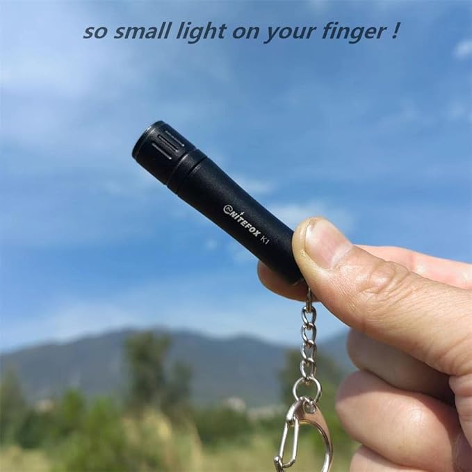 Bright Keychain Flashlight K1,high Bright 150 lumens,as Small Flashlight Lantern Camp lamp Light,Waterproof Torch for EDC,Reading,Sleep,Dog Walking,Camping,Hiking (Black)