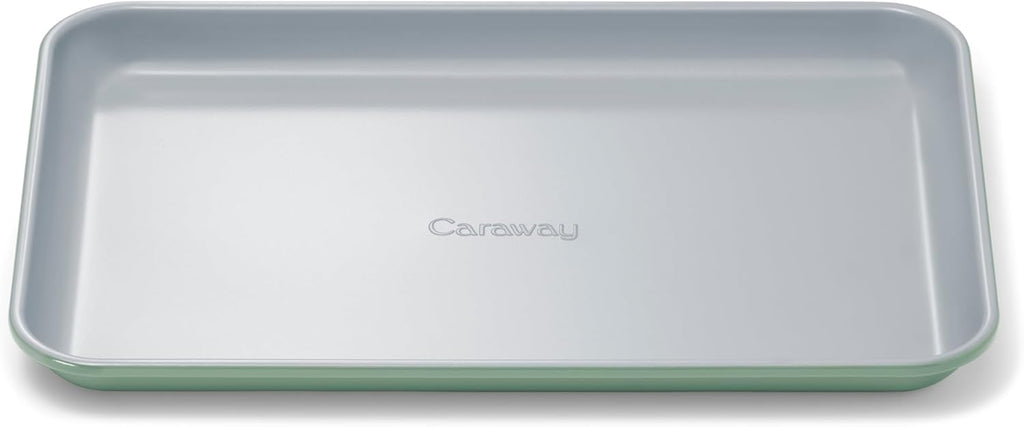 Caraway Nonstick Ceramic Small Baking Sheet (9x13”) – Non-Toxic, PTFE & PFOA Free – Oven Safe – Aluminized Steel Core – Mini Sheet Pan for Baking, Roasting & More - Sage