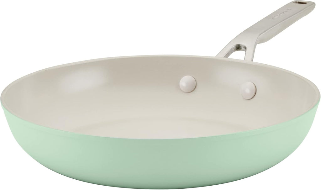 KitchenAid Hard Anodized Ceramic Nonstick Frying Pan/Skillet, 10 Inch, Pistachio