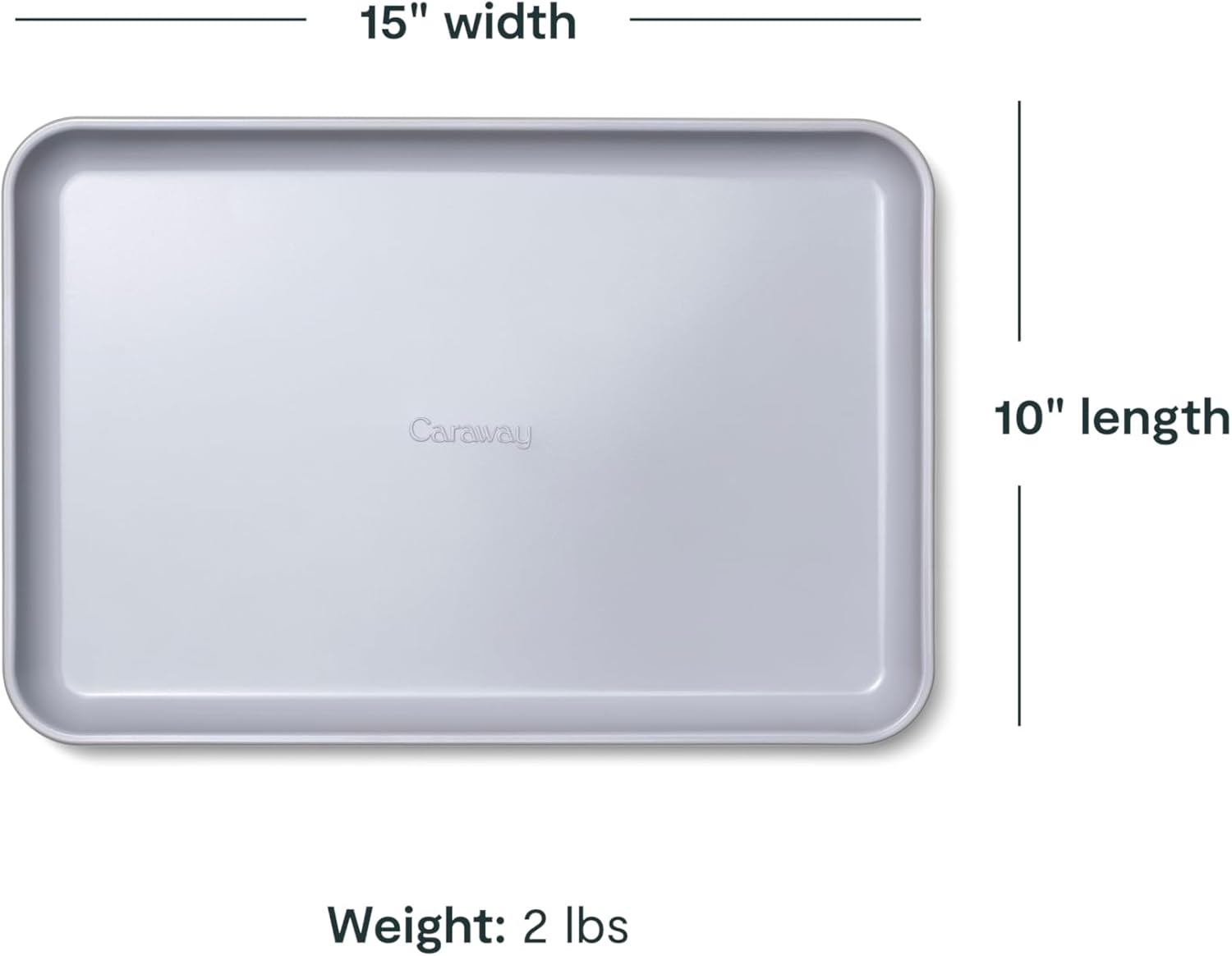 Caraway Non-Stick Ceramic Medium Baking Sheet - Naturally Slick Ceramic Coating - Non-Toxic, PTFE & PFOA Free - Perfect for Baking, Roasting, and More - Medium (15" x 10") - Slate