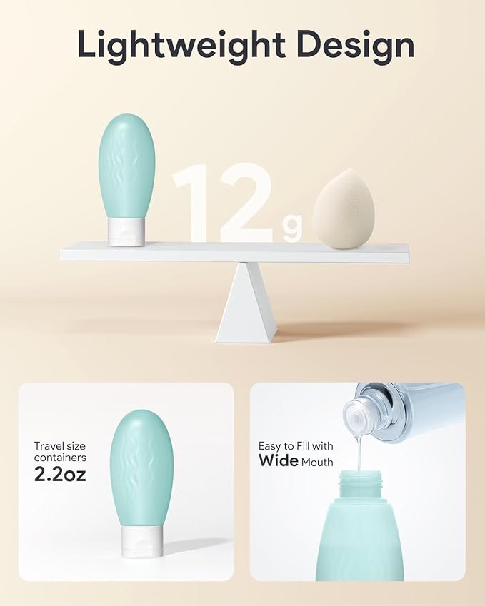 Toiletry bag for women with travel size containers set, hanging toiletry bag for full Size toiletries, Skincare, Shampoo, Makeup Cosmetic Bag Travel Organizer, Water-resistant toiletry bag