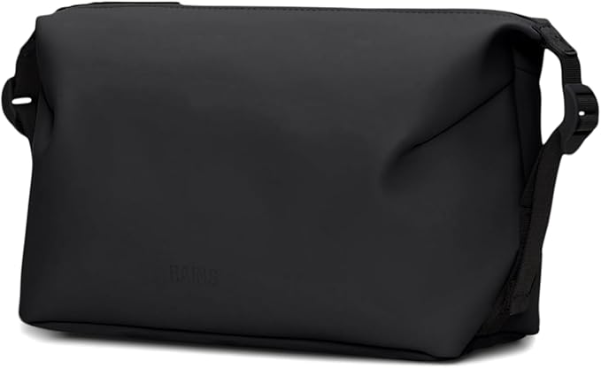 RAINS - Hilo Wash bag - Waterproof Toiletry Bag for Men and Women - Toiletries, Cosmetics, Suitable for Travel (Black)
