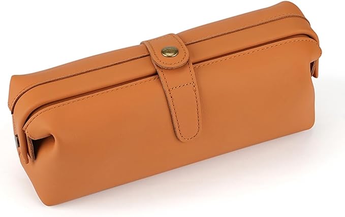 Personalized leather toiletry bag for men, mens travel bag toiletry, small dopp kit waterproof, top grain leather cosmetic bag, shaving bag without zipper