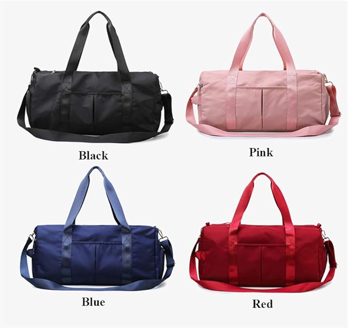 KARRESLY Sports Gym Bag for Women Travel Duffel Bag with Wet Pocket and Shoes Compartment for Training Swim Yoga(Red)