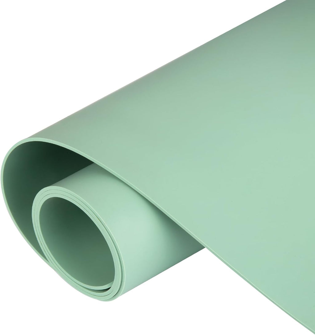 Silicone Mats for Kitchen Counter, Nonslip Silicone Mats for Crafts Countertop Protector Heat Resistant Mat (Light Green, 78.7"L x 15.7"W)