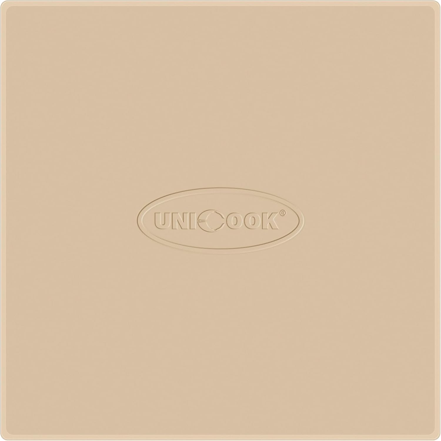 Unicook Pizza Stone for Oven and BBQ Grill, 13 Inch Square Baking Stone for Bread, Cordierite Thermal Shock Resistant Pizza Making Accessory for Oven and Grill, Including Dough Scraper