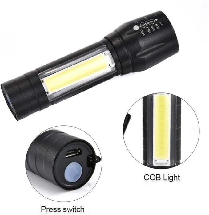 Mini USB Charging LED Flashlight Portable Strong Lights Zoom Torch Outdoor Camping Lamps Lantern Waterproof Flashlights (2)