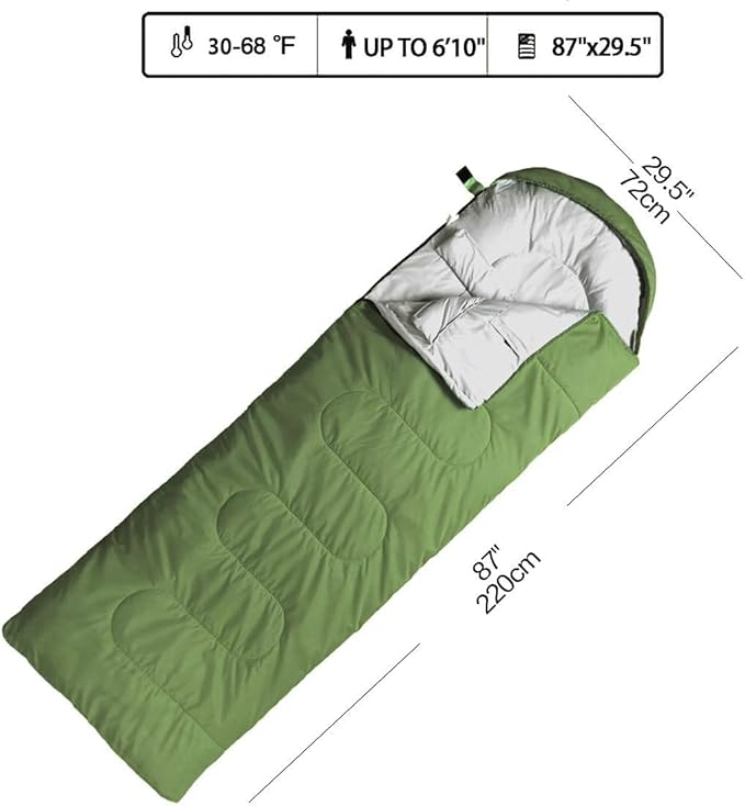 FARLAND Sleeping Bags 30℉ for Adults Teens Kids with Compression Sack Portable and Lightweight for 3-4 Season Camping, Hiking,Waterproof, Backpacking and Outdoors