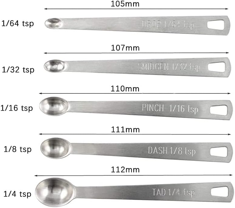 15 Pieces Measuring Cups and Spoons set, Includes 10 Stackable Measuring Cup with Lid and 5 Mini Stainless Steel Measuring Spoons, Teaspoons for Liquid and Dry, BPA Free, Dishwasher Safe