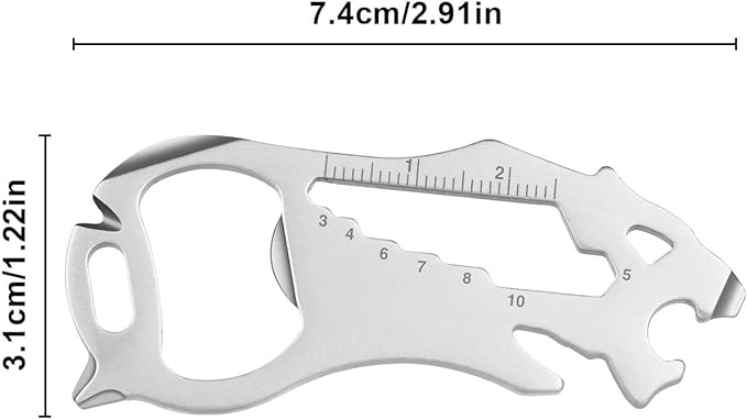 12 in 1 Keychain Multi-tool, Gifts for Men Boyfriend Dad, Father's Day Birthday Gifts, Mini EDC gadgets Tool Gear Bottle Opener for Camping Survival