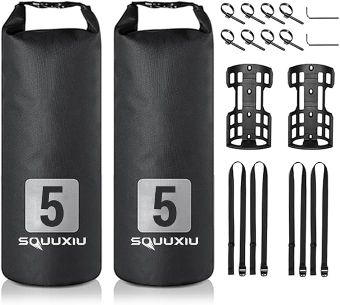 2Packs Bike Fork Bags Waterproof Roll Top Design 5L/7L Bicycle Dry Bag Fork Sacks Cycling Pack Bike Pannier for Moutain Bikes Road Bikes Electric Scooters