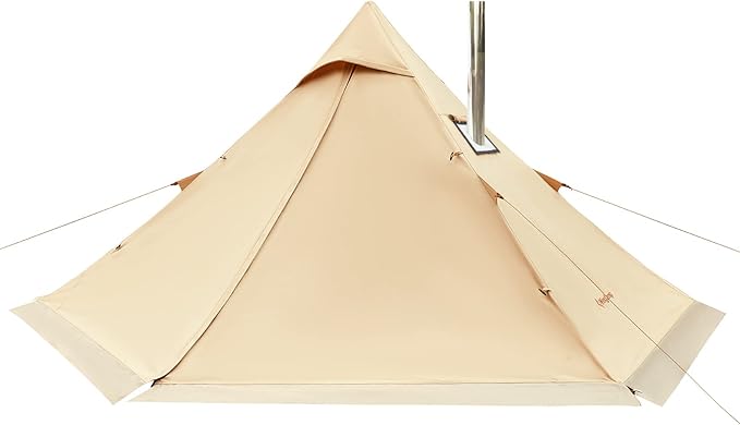 KingCamp Hot Tent, Lightweight Waterproof & Windproof Tipi Hot Tents with Stove Jack for Outdoor Camping